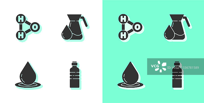 水化学方程式H2O瓶装套装图片素材