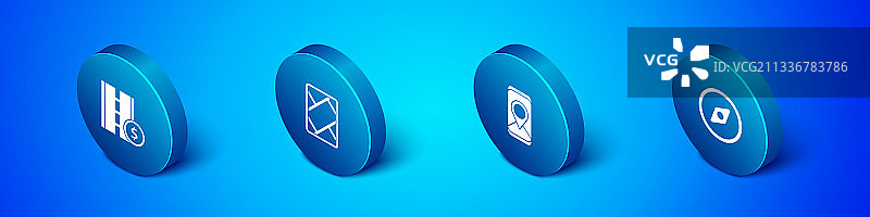 2.5D收费公路交通标志城市地图套装图片素材