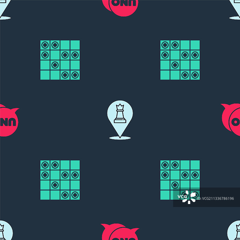 UNO牌、国际象棋和跳棋套装图片素材