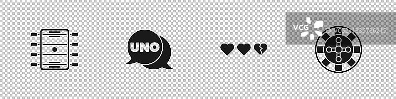 冰球桌、UNO纸牌游戏和红心游戏套装图片素材