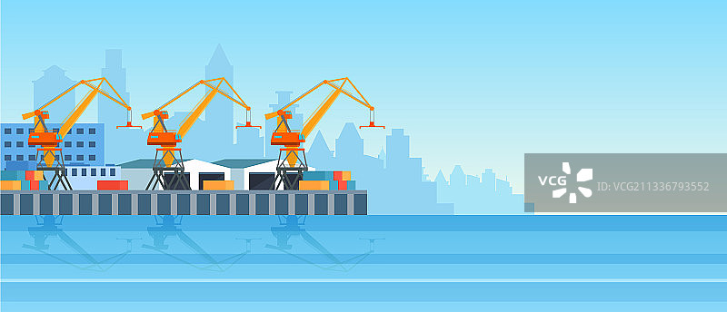 大都市货运海港图片素材