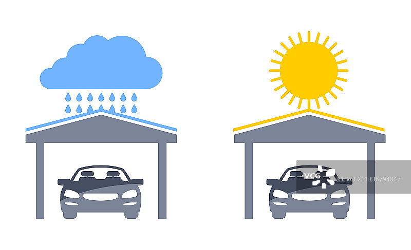 车棚隔离图标图片素材