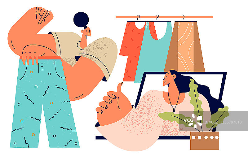 新冠疫情期间的新常态概念图片素材