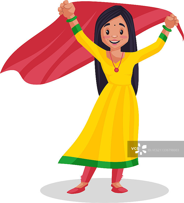 旁遮普邦女孩歌手卡通图片素材