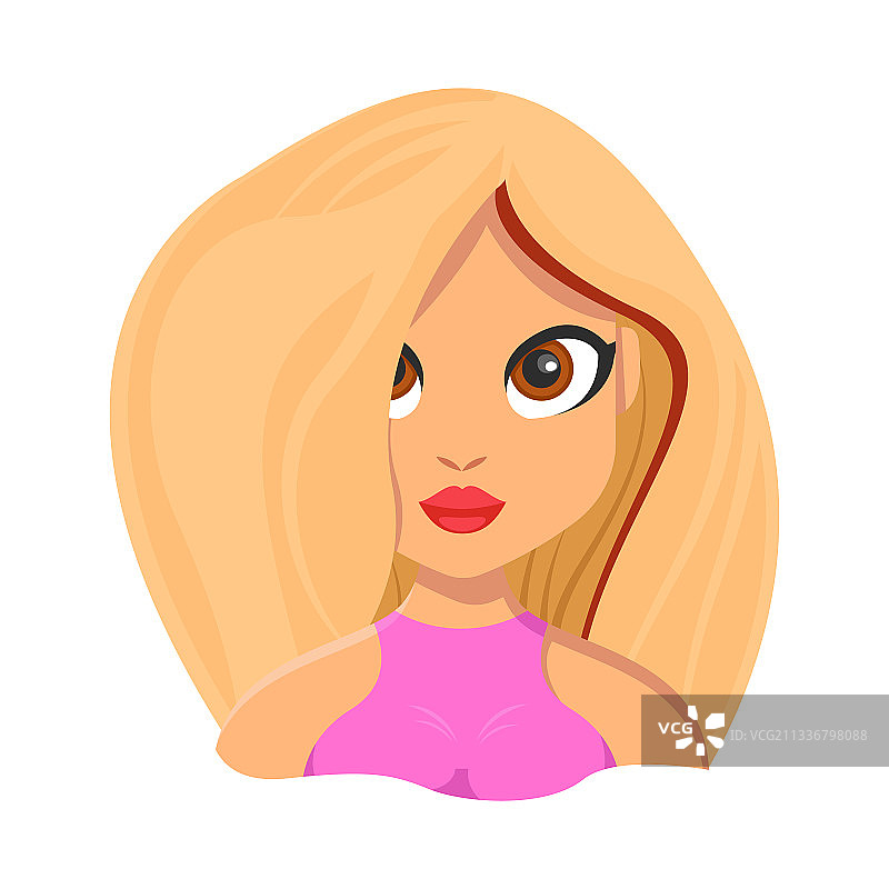 头像中的金发女孩图片素材