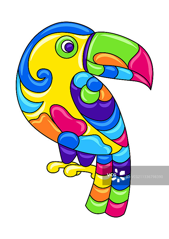 装饰性热带巨嘴鸟墨西哥风格图片素材