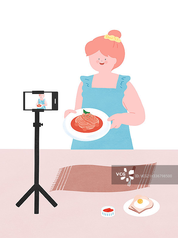 媒体视频意大利面烹饪图片素材