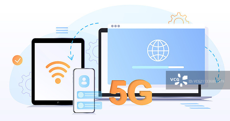 5G互联网概念网页设计图片素材