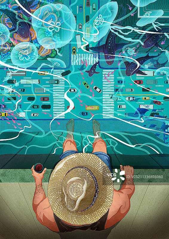 海底城市图片素材