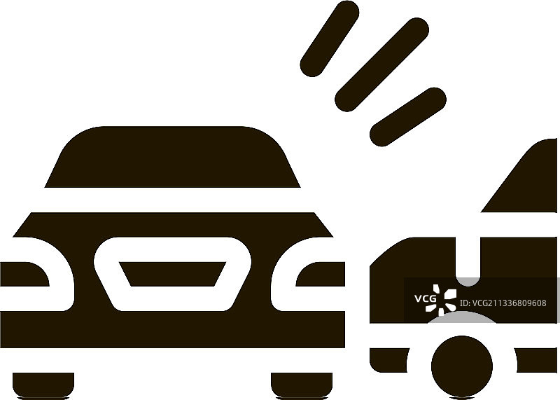 两车碰撞标志字形图片素材