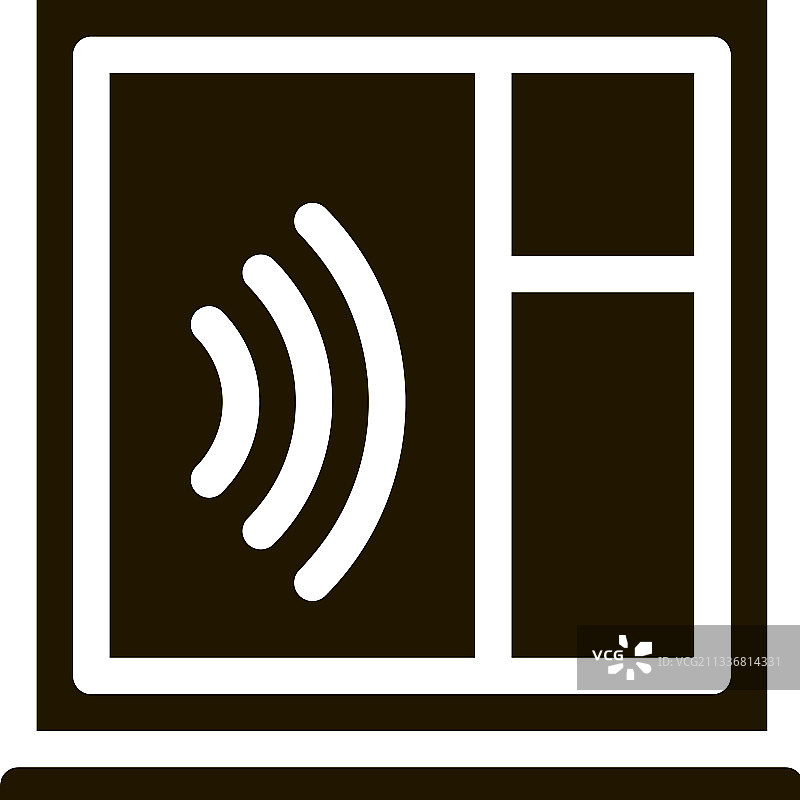 隔音窗户图标图片素材