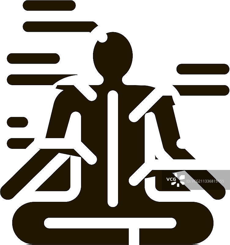 瑜伽修行者与传统中医图标图片素材