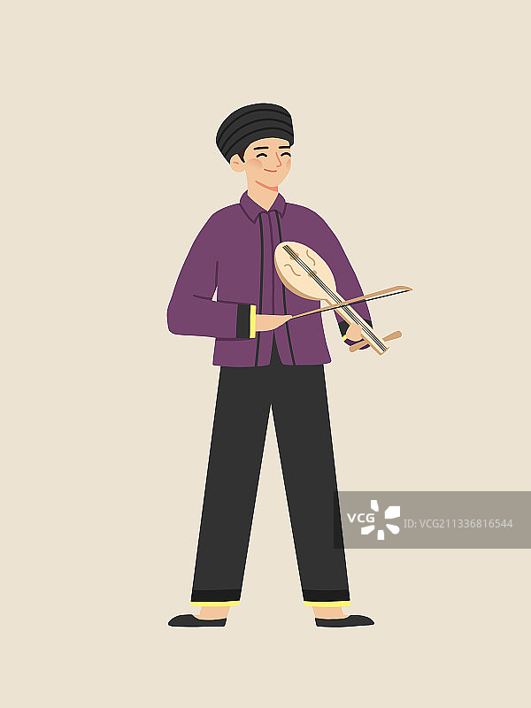 五十六个民族之少数民族侗族男子图片素材