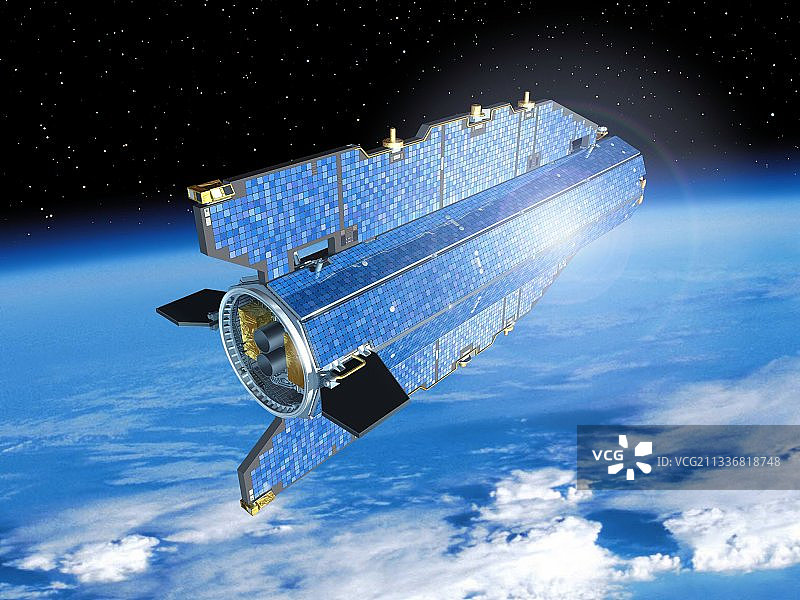 GOCE卫星轨道艺术图图片素材