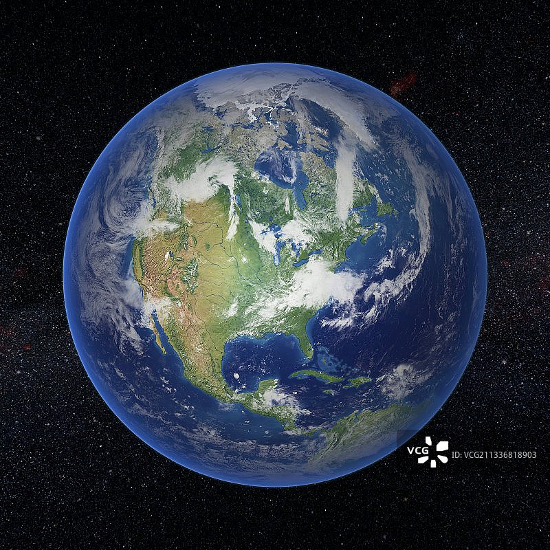 来自太空的北美洲图片素材