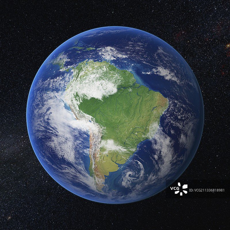 来自太空的南美洲图片素材
