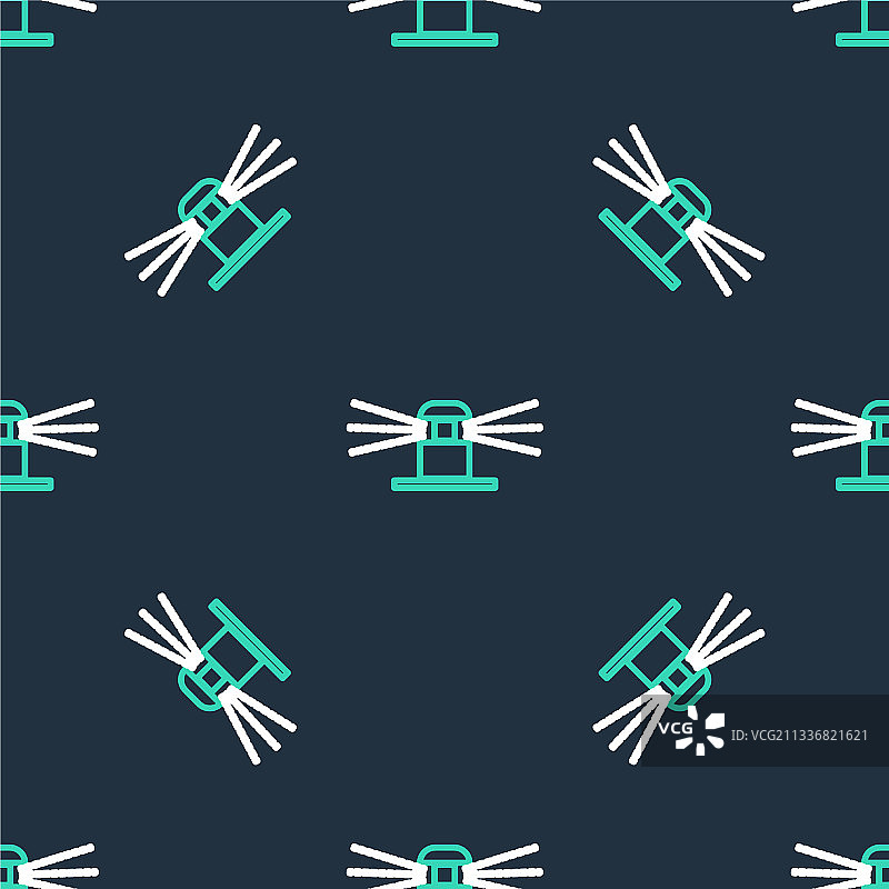 自动灌溉喷淋器线性图标图片素材