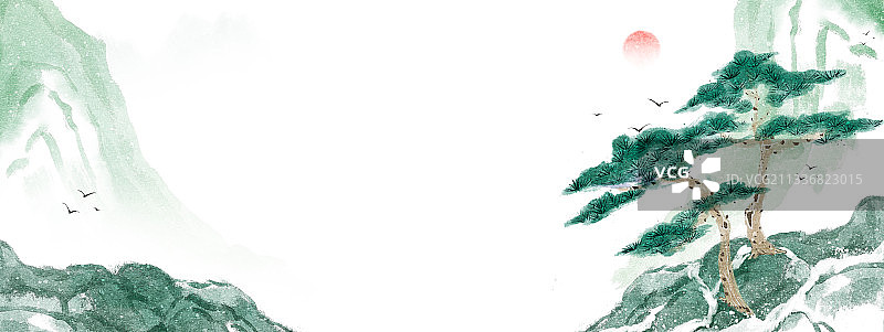 水墨山水图片素材