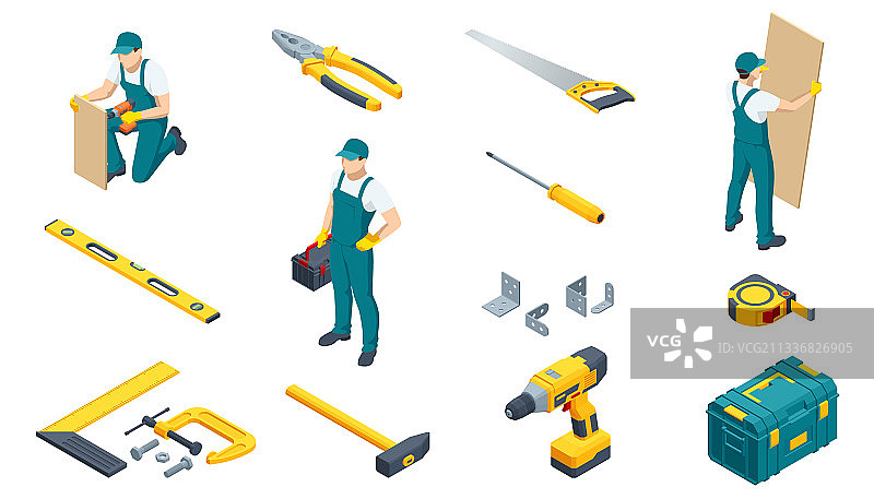 建筑工具钻锤大集合图片素材