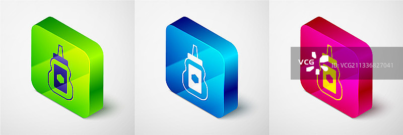 灰色背景上的2.5D蜂蜜罐图标图片素材