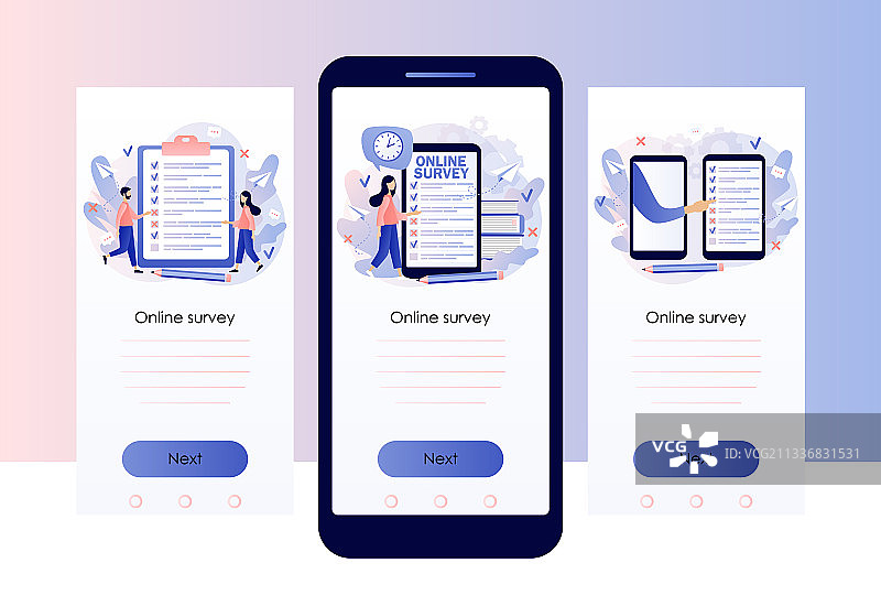 填写在线调查概念图片素材