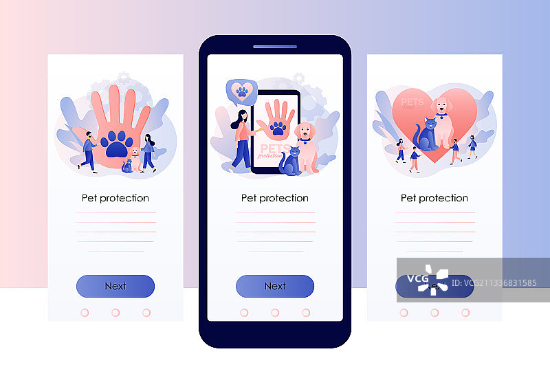 动物救援和宠物保护手爪标志图片素材