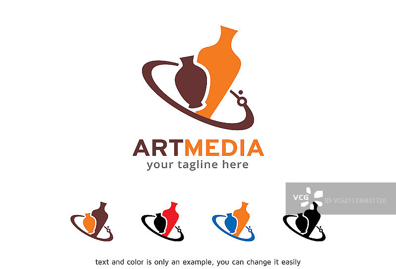 艺术媒体Logo模板设计图片素材