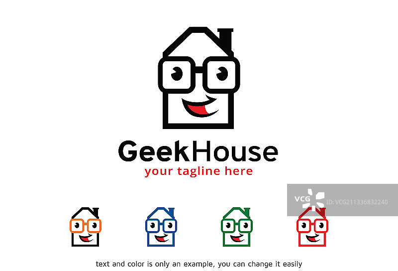 极客房屋Logo设计模板图片素材