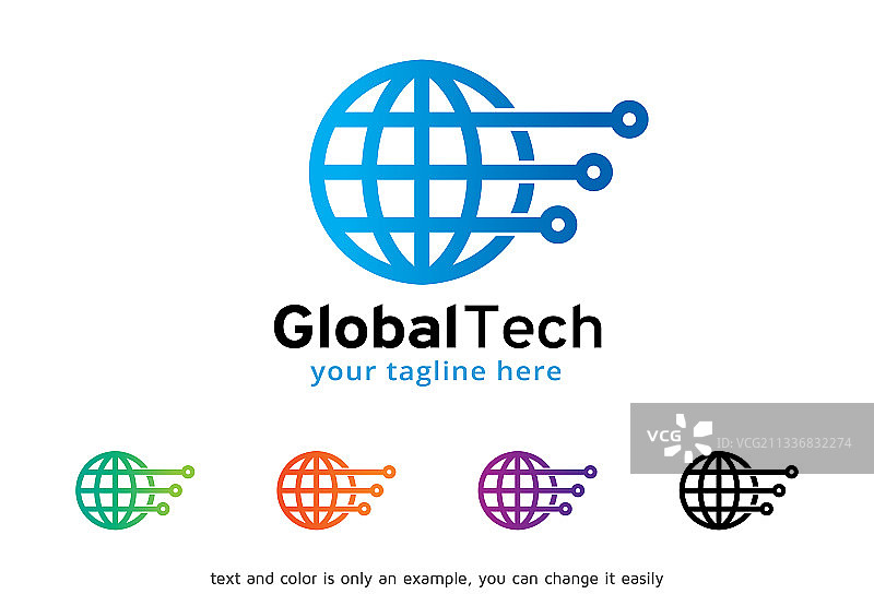 全球科技Logo模板设计图片素材