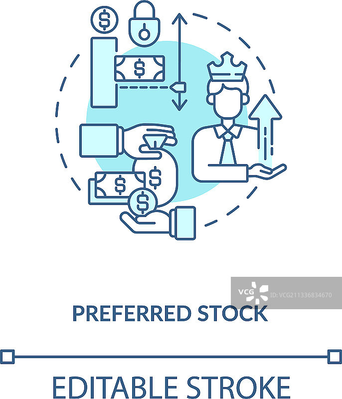 优先股概念图标图片素材