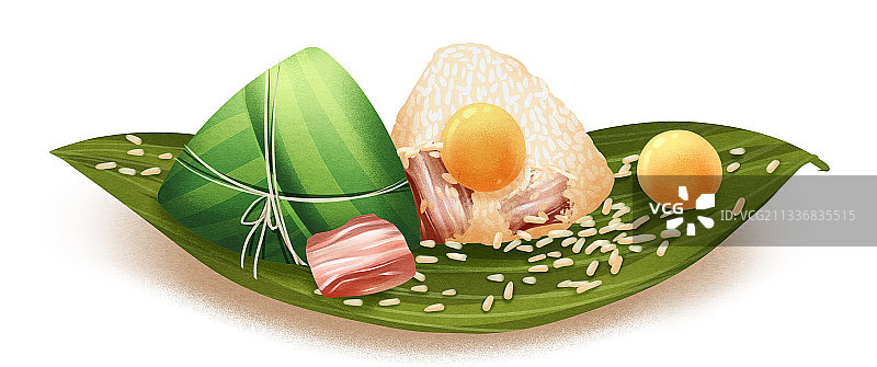 中国传统节日端午节粽子插画元素图片素材