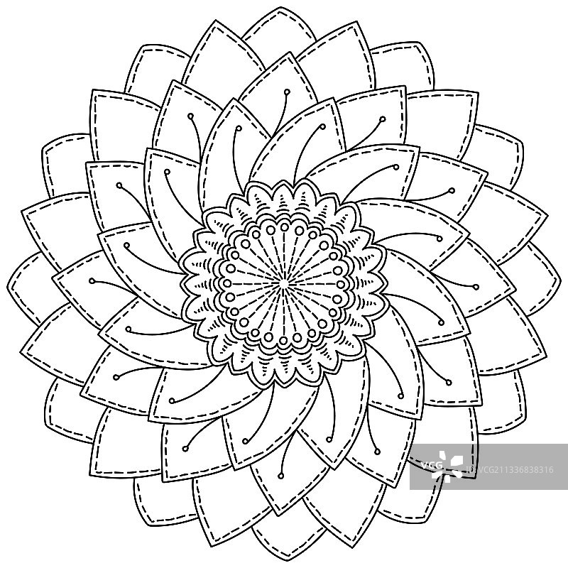 四层花朵曼陀罗图片素材