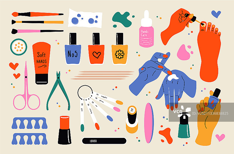 美甲涂鸦工具化妆品套装图片素材