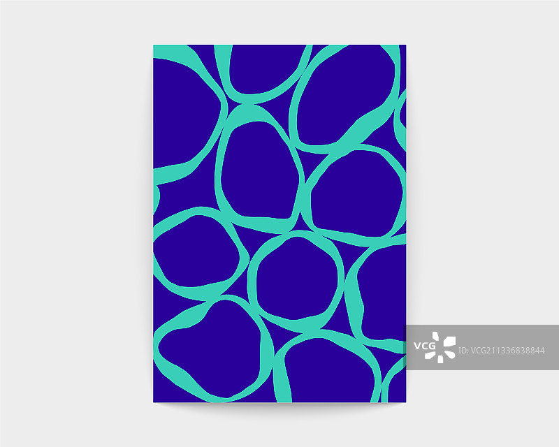 有机形状海报鲜艳色彩抽象设计图片素材