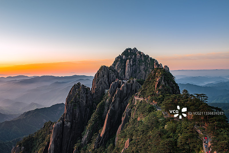 黄山晨曦天都峰 风光 山 大自然旅游目的地图片素材