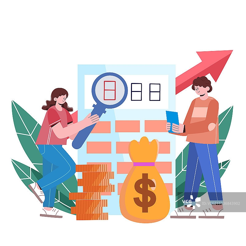 金融插画2图片素材