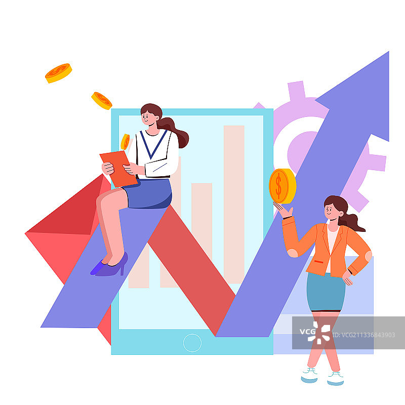 金融插画3图片素材