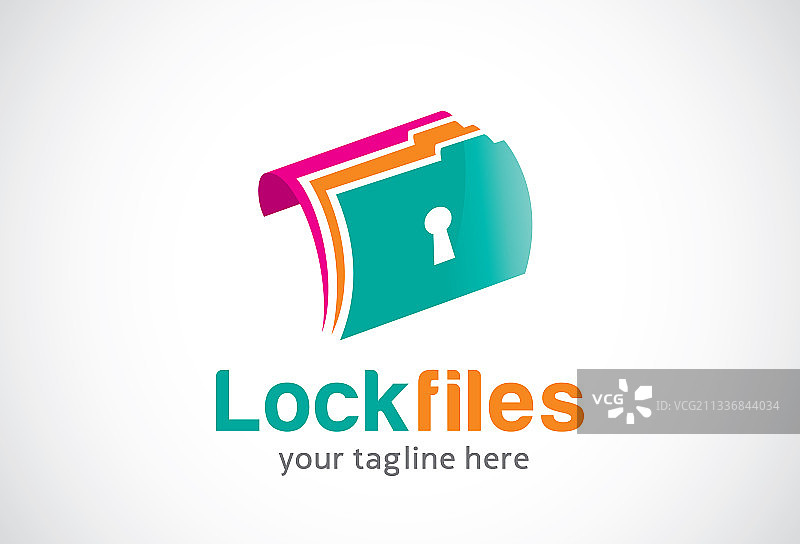 锁文件Logo模板设计图片素材