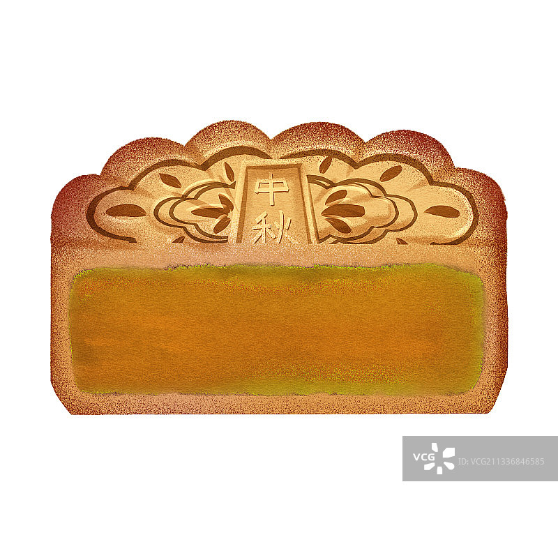 中国风莲蓉月饼插画元素图片素材