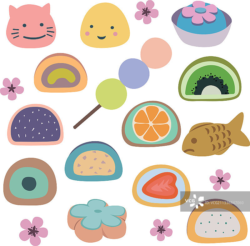 日式甜点麻薯大合集图片素材