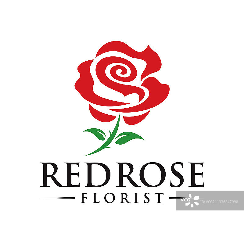 玫瑰标志设计模板图片素材