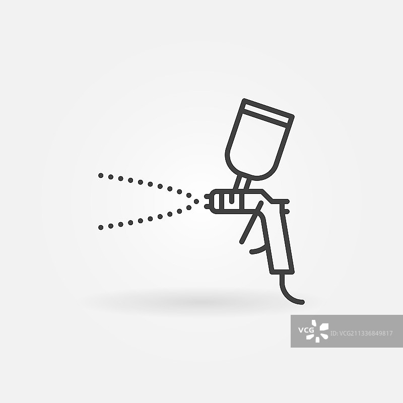 喷枪细线概念图标图片素材