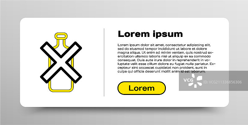 白色背景上的禁止酒精线性图标图片素材