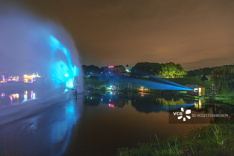 水幕电影+大塘金香草谷（南京谷里）图片素材