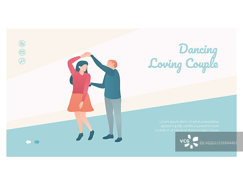 幸福情侣网页模板设计图片素材