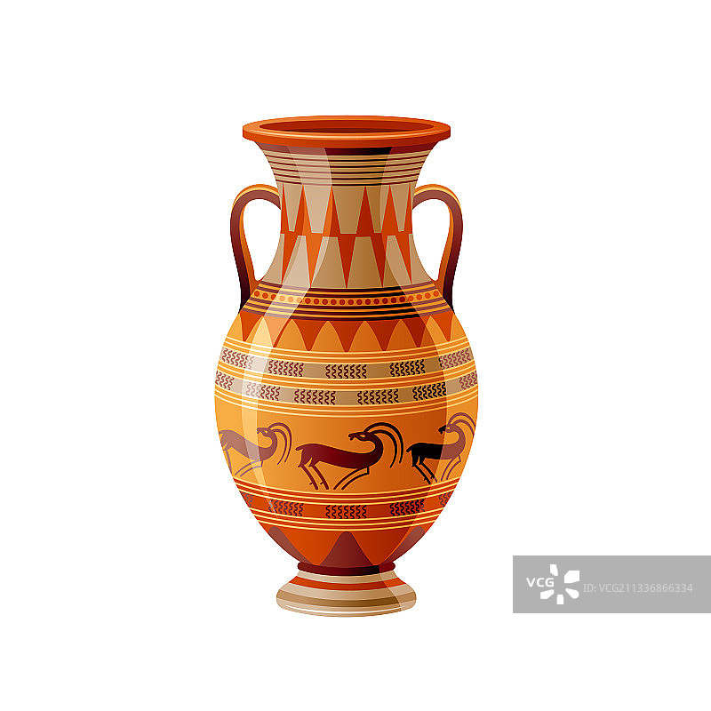 古希腊花瓶陶器古董水罐图片素材