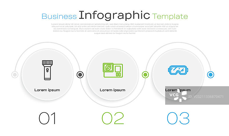 手电筒/运动相机/潜水面罩线条标志图片素材
