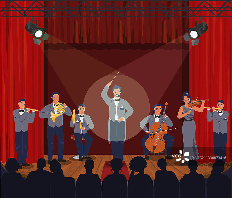 歌剧院交响乐团演出场景图片素材
