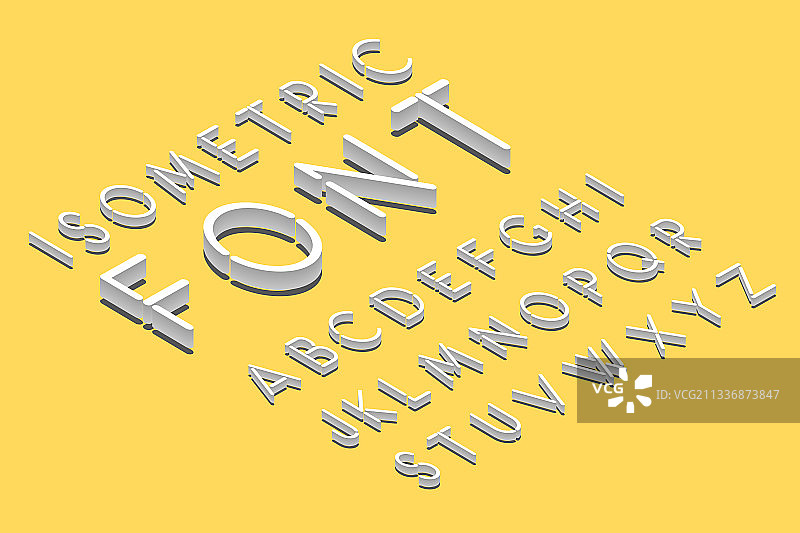 2.5D字体字母表图片素材