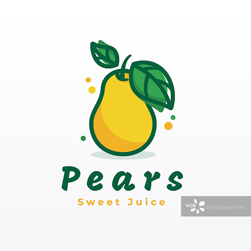 简约梨吉祥物风格logo图片素材